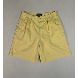 Vintage Polo Ralph Lauren Shorts Mens 32 Yellow Tyler Short Pleated Preppy 32x8